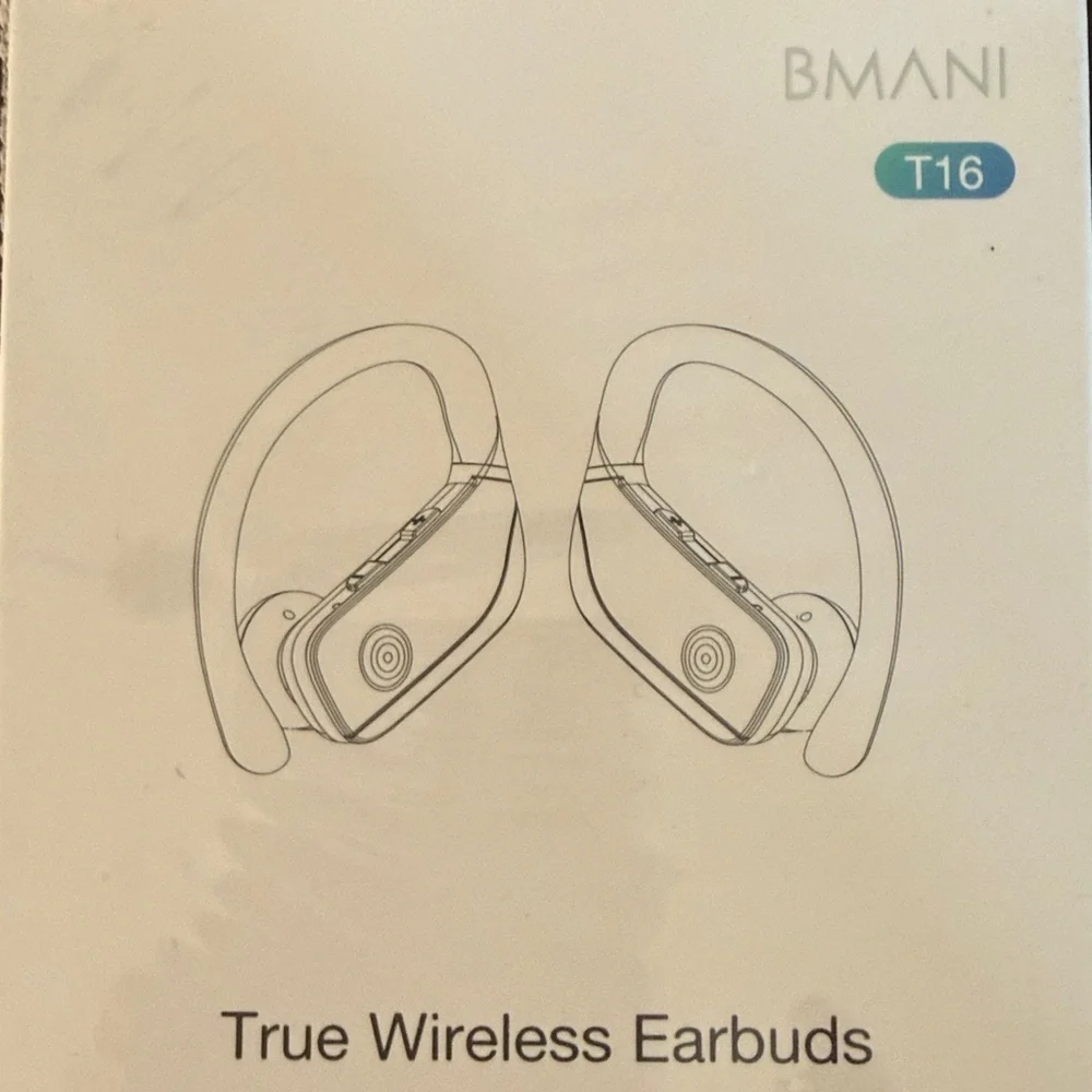 Wireless Earbuds Bluetooth w 80H Playtime LED Display Case, Over-Ear Hook w Mic - Picture 7 of 9